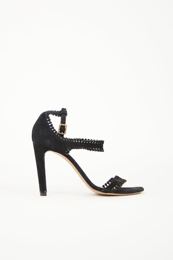 Suede Trimmed Heel