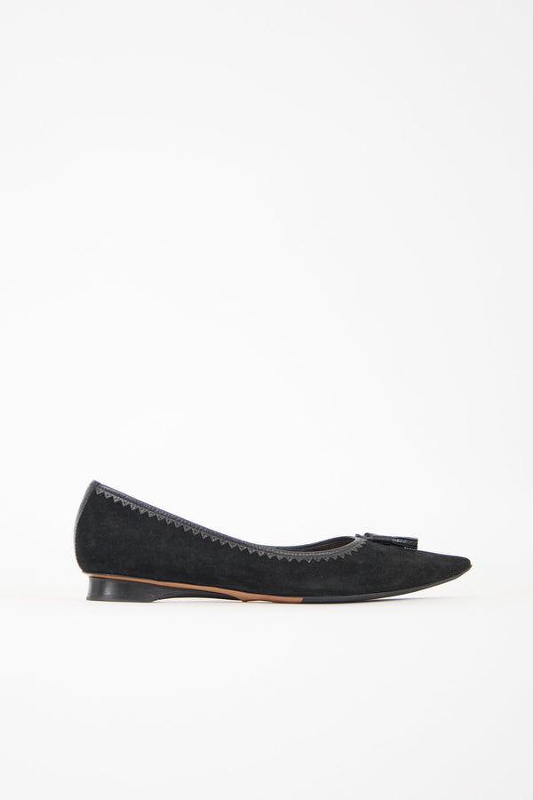 Suede Tassel Flat