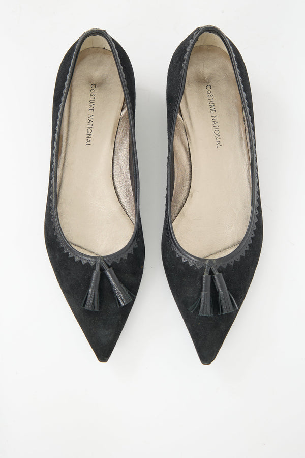 Suede Tassel Flat