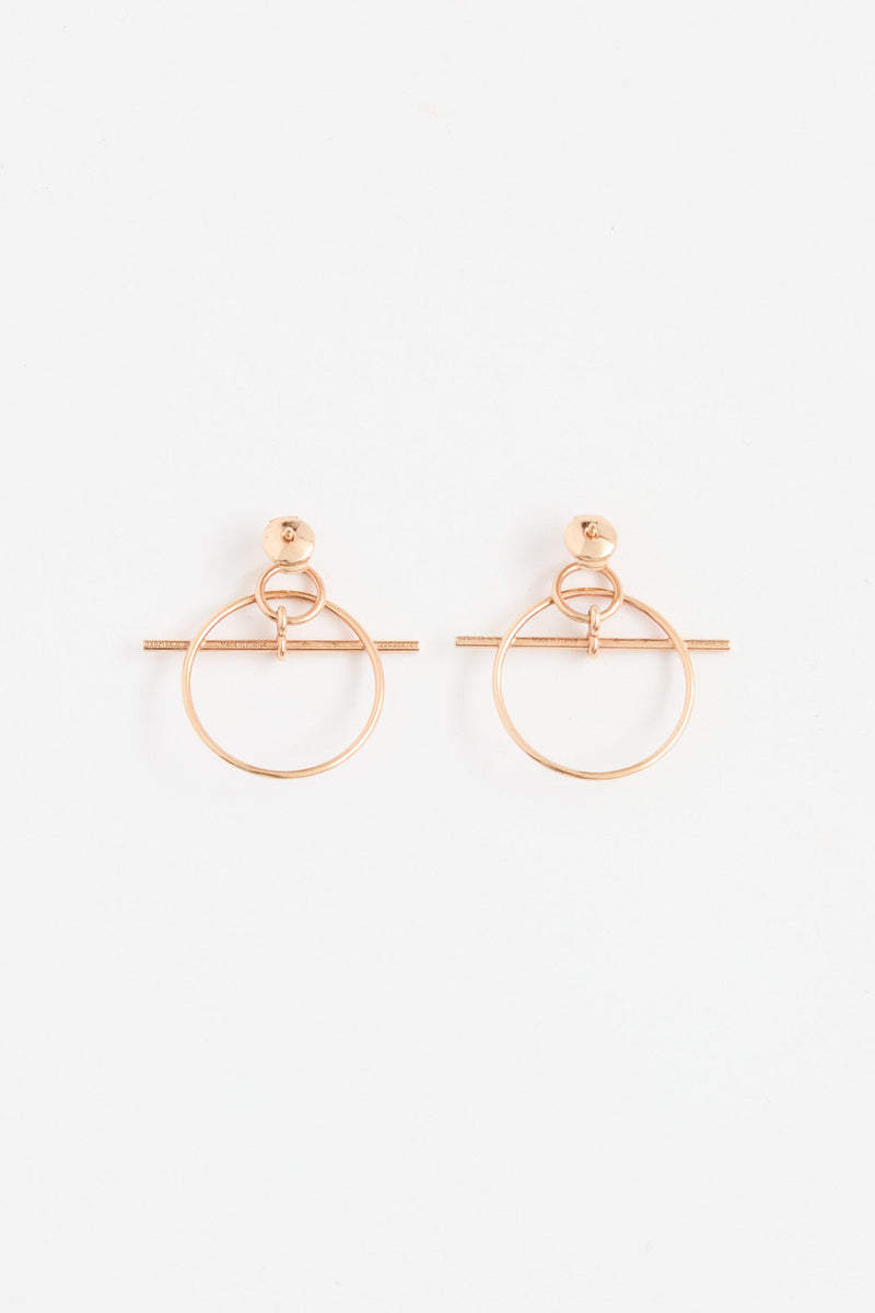18K Rose Gold Small Loop Earrings