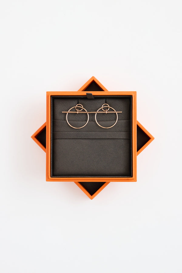 18K Rose Gold Small Loop Earrings