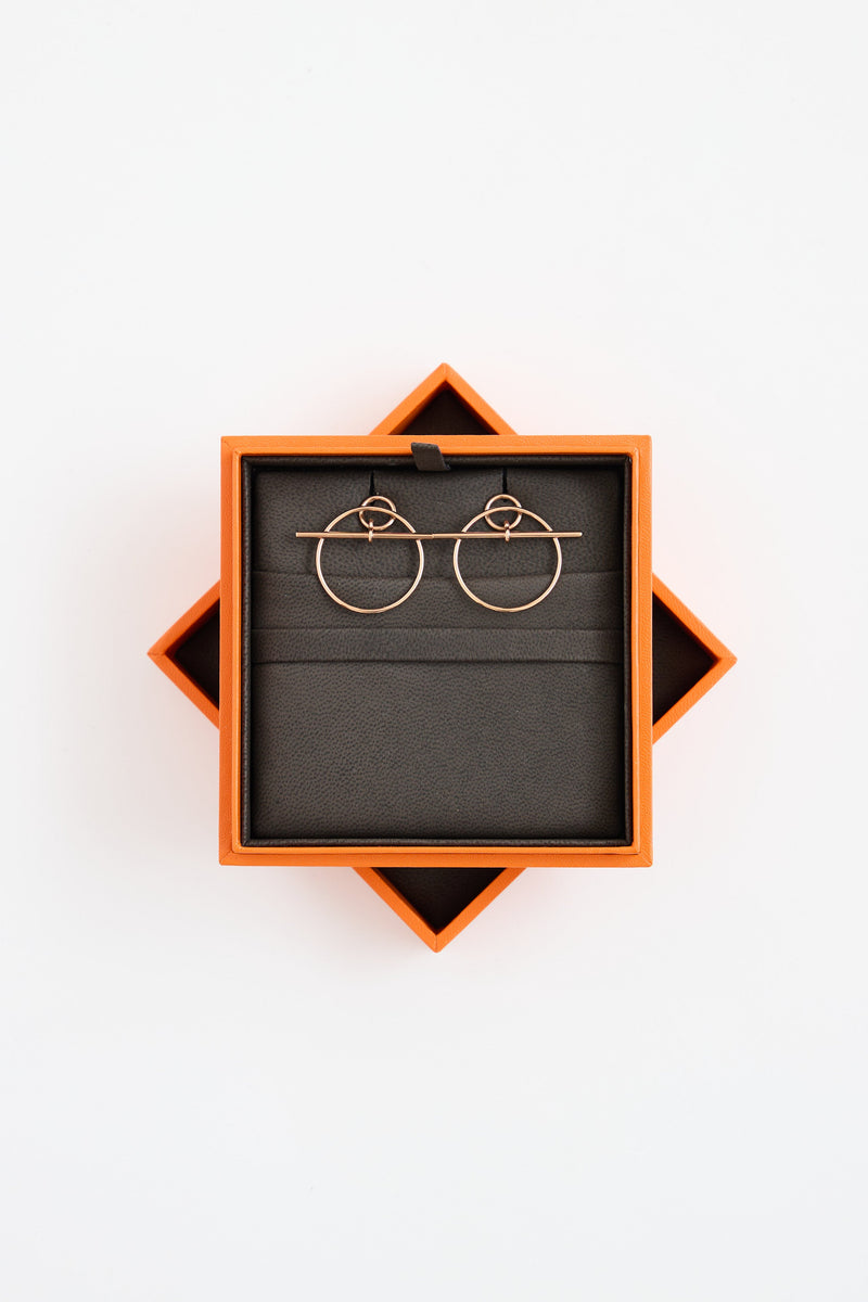 18K Rose Gold Small Loop Earrings