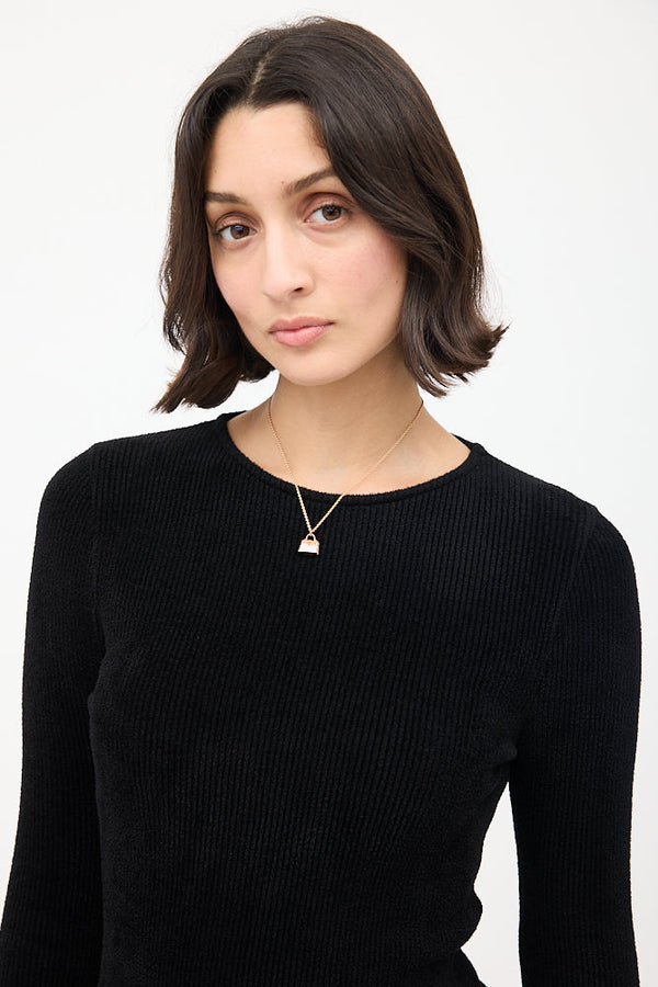 18K Rose Gold & White Diamond Amulettes Kelly Necklace