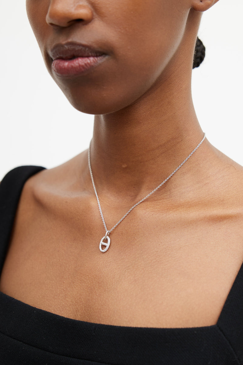 18K White Gold & Diamond Farandole Pendant Necklace