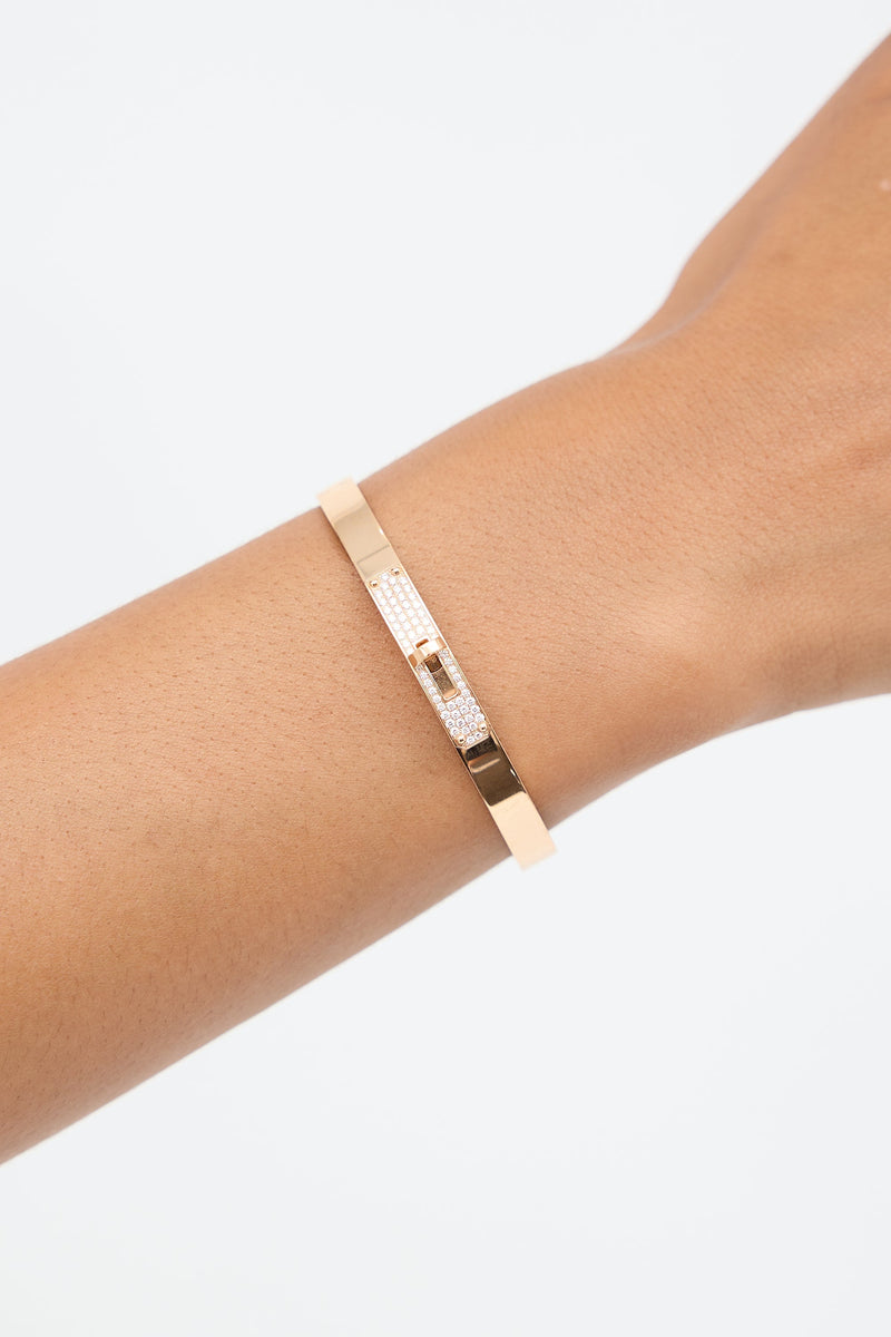 18K Rose Gold & Diamond Small Kelly Bracelet