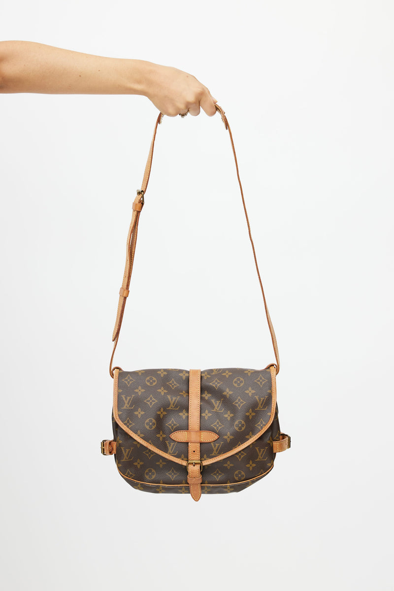1989 Brown Monogram Saumur 25 Messenger Bag