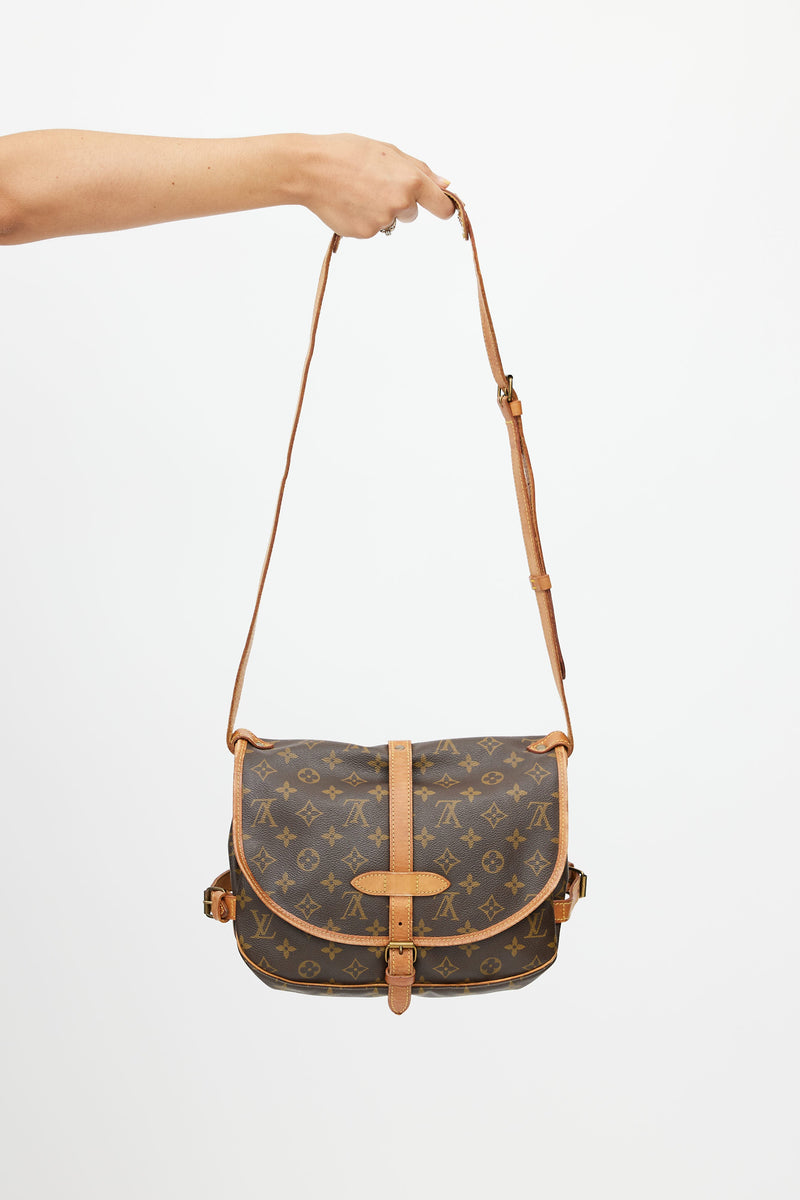 1989 Brown Monogram Saumur 25 Messenger Bag